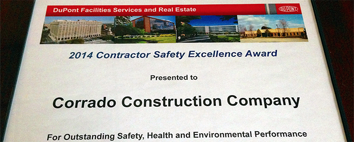 DuPont’s Safety Excellence Award Goes to Corrado Construction